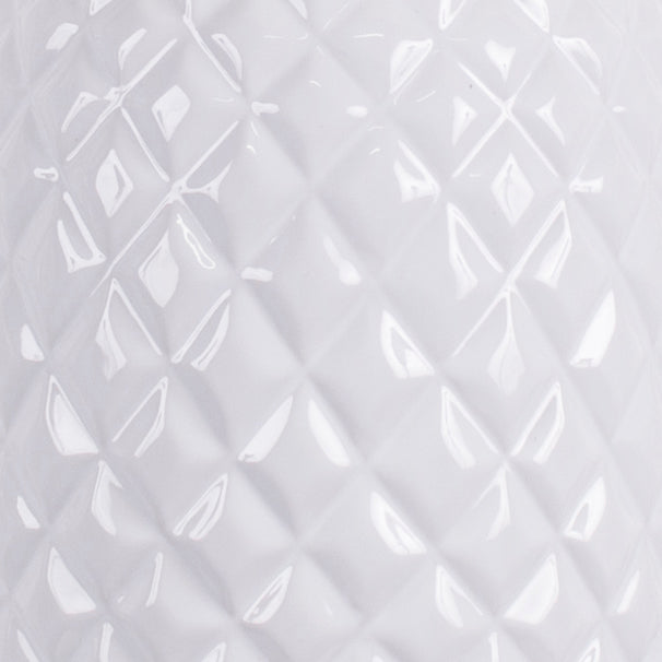 Island Gloss Ceramic Table Lamp - White - Notbrand