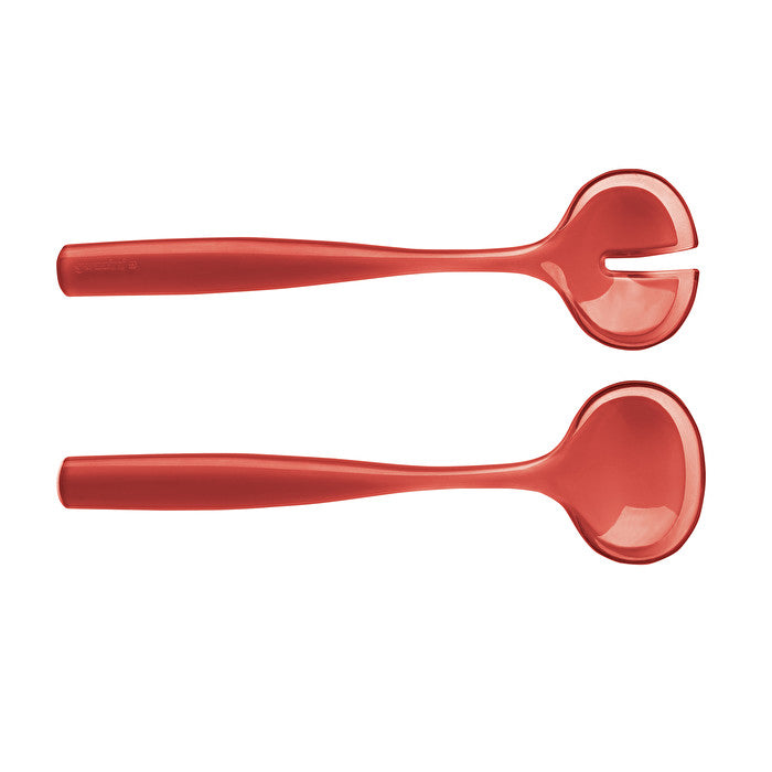 Grace Salad Servers in Clear Red - 28.3cm - Notbrand