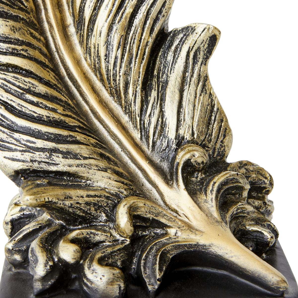 Upright Feather Sculpture in Resin - Gold - Notbrand