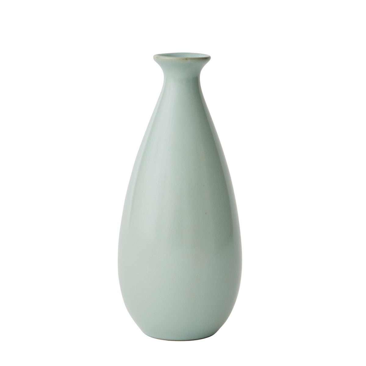 Porcelain Blossom Vase in Jade - 16cm
