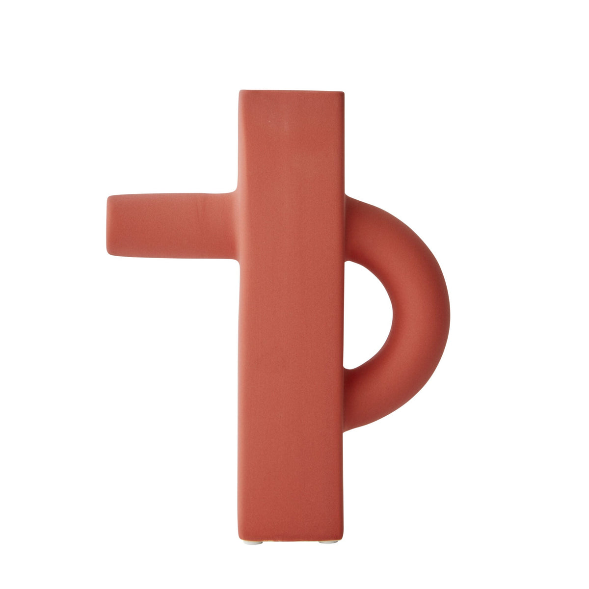 Curio Ceramic Vase in Red - 23.5cm - Notbrand