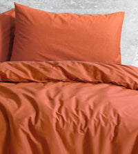 Royale Cotton Quilt Duvet Doona Cover Set with Europeon Pillowcases - Rust - Notbrand