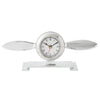 Double Blade Propeller Table Clock - Silver - Notbrand