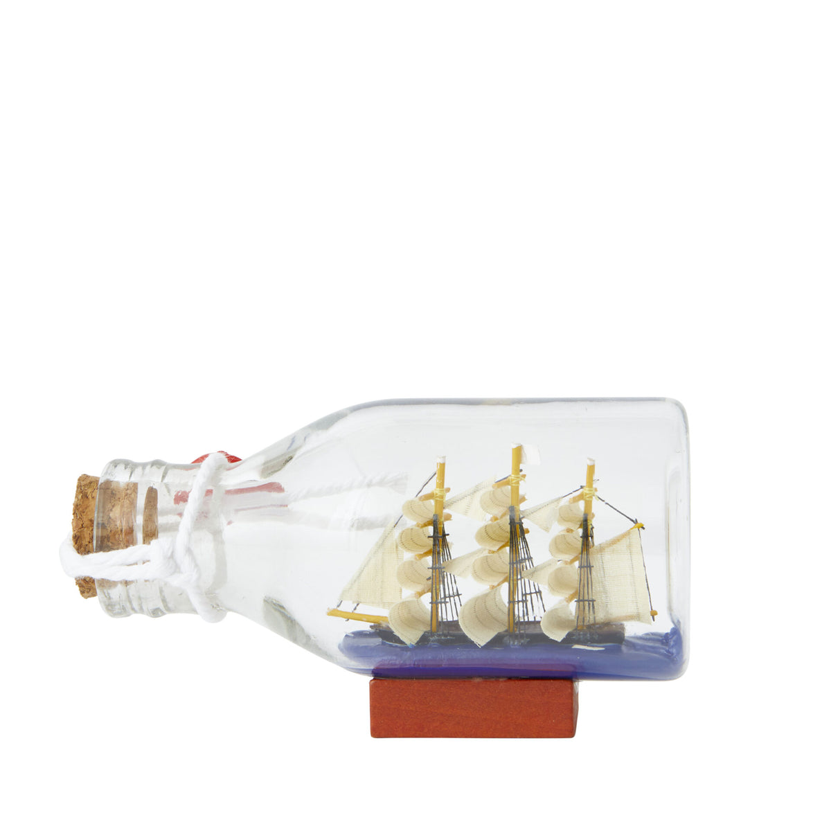 Cutty Sark Ship In Bottle Ornament - Glass & Wood - Notbrand