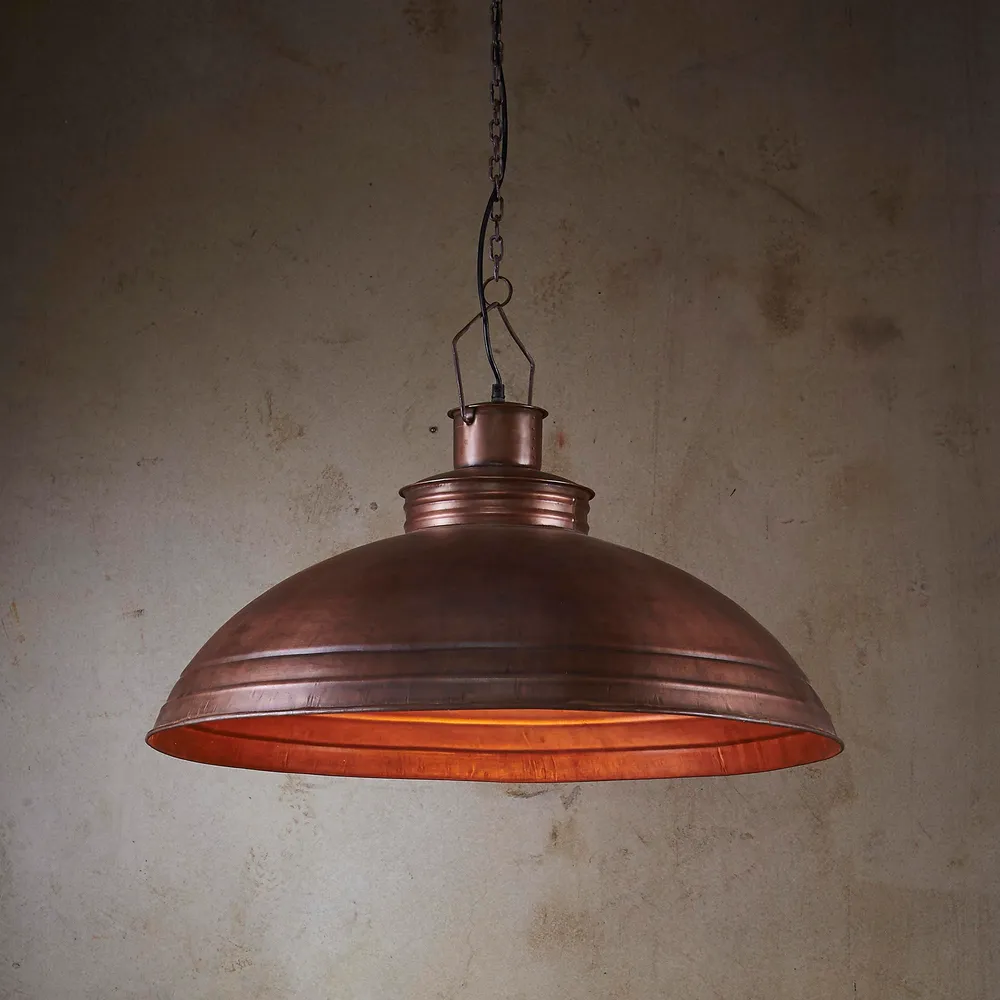 Sheldon Iron Ceiling Pendant - Antique Copper - Notbrand