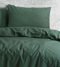 Royale Cotton Quilt Duvet Doona Cover Set with Europeon Pillowcases - Sage - Notbrand