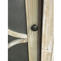 Keats Reclaimed Pine Timber 4 Zinc Door Sideboard - White Wash - Notbrand