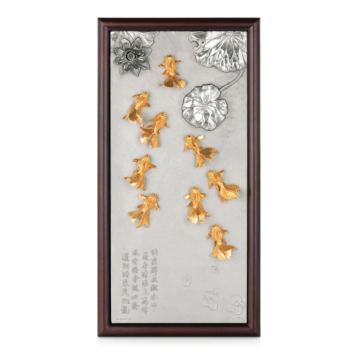 Gilt Oriental Goldfish Plaque - Notbrand