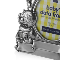 Royal Selangor Teddy Bears Picnic Baby's Data Photoframe - Pewter - Notbrand