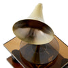 Aryx Crystal Gramophone Ornament - Amber & Brass - Notbrand