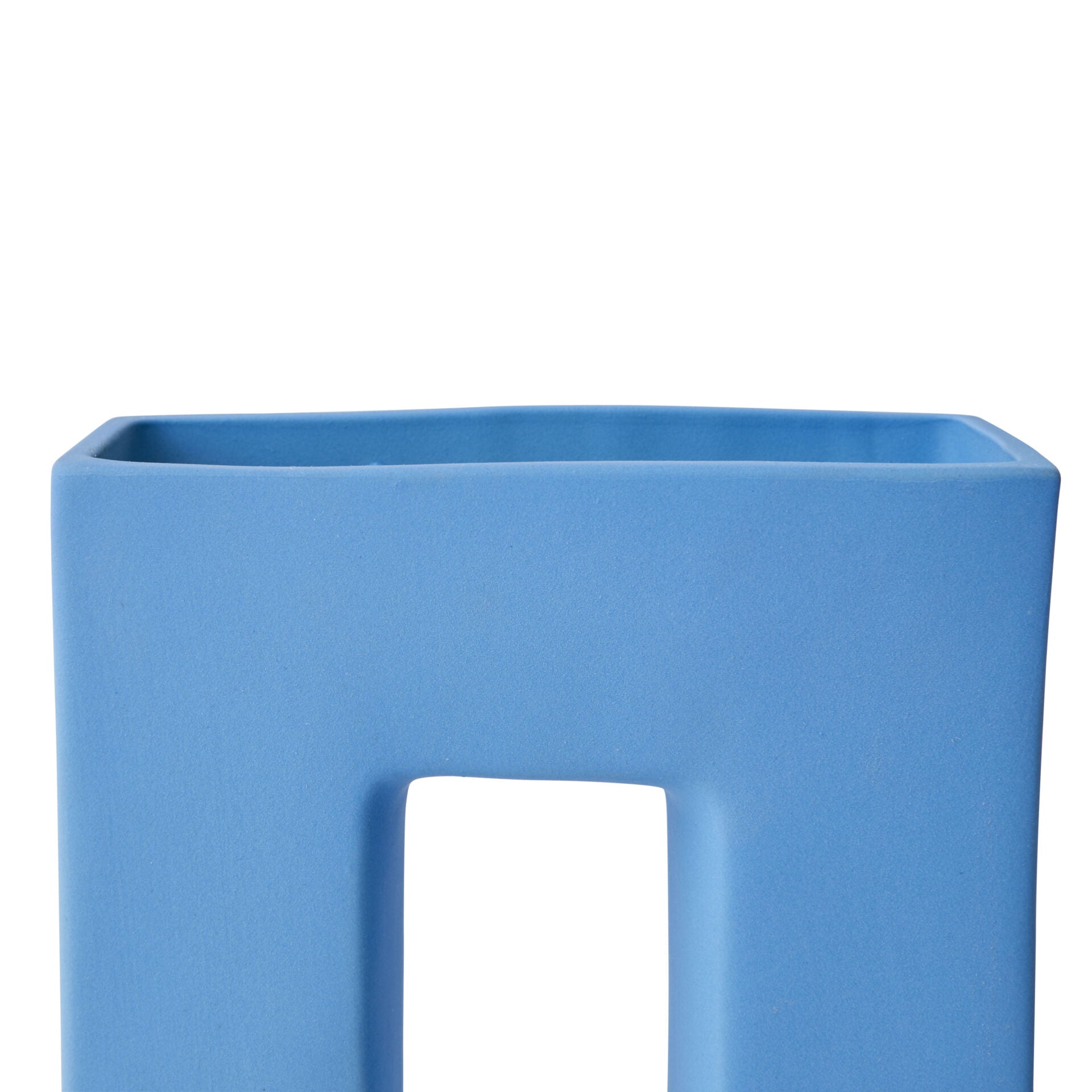 Curio Ceramic Vase in Blue - 28cm - Notbrand