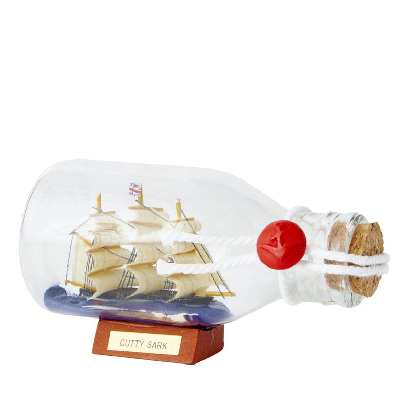 Cutty Sark Ship in Bottle Ornament - Glass & Wood - Notbrand