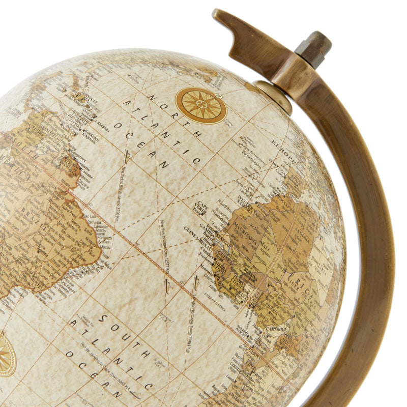 Explorer Desk Globe in Ivory - 14cm - Notbrand