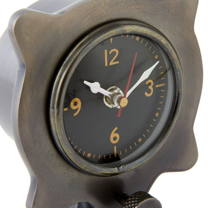 Boomerang Metal Table Clock - Bronze - Notbrand