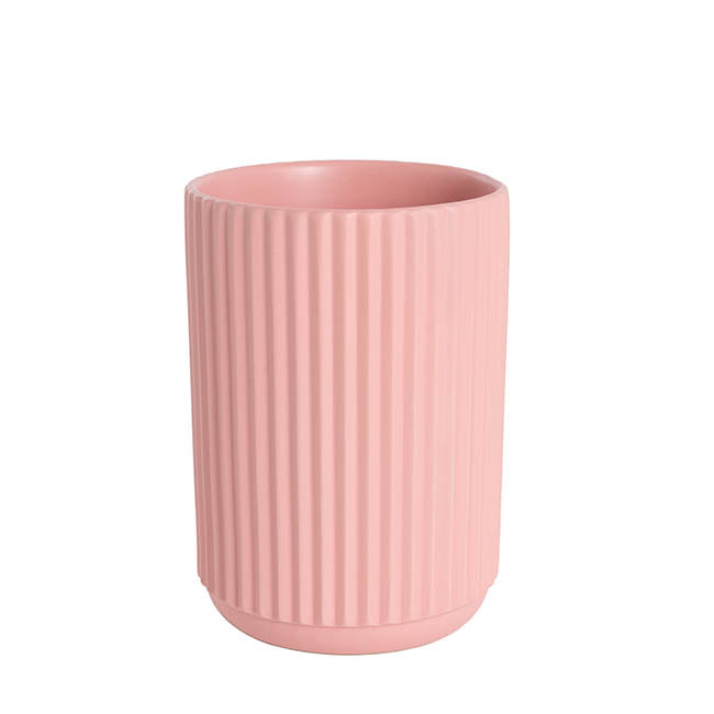 Set of 2 Ceramic Cyprus Vase in Matte Light Pink - Range - notbrand