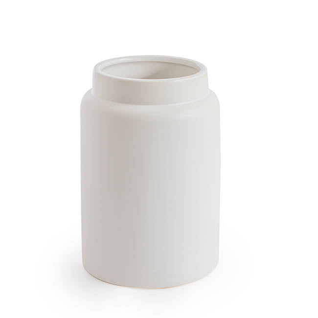Set of 2 Ceramic Dimi Vase - Matte White - Notbrand