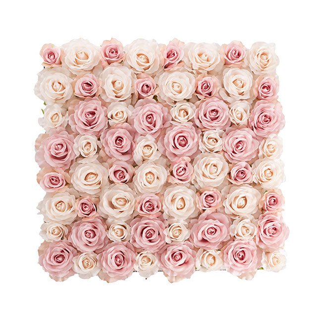 Rose Flower Wall in Cream & Dusty Pink - 50cm - Notbrand