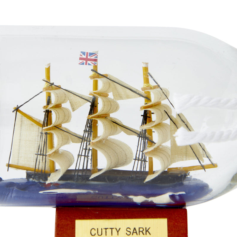 Cutty Sark Ship in Bottle Ornament - Glass & Wood - Notbrand