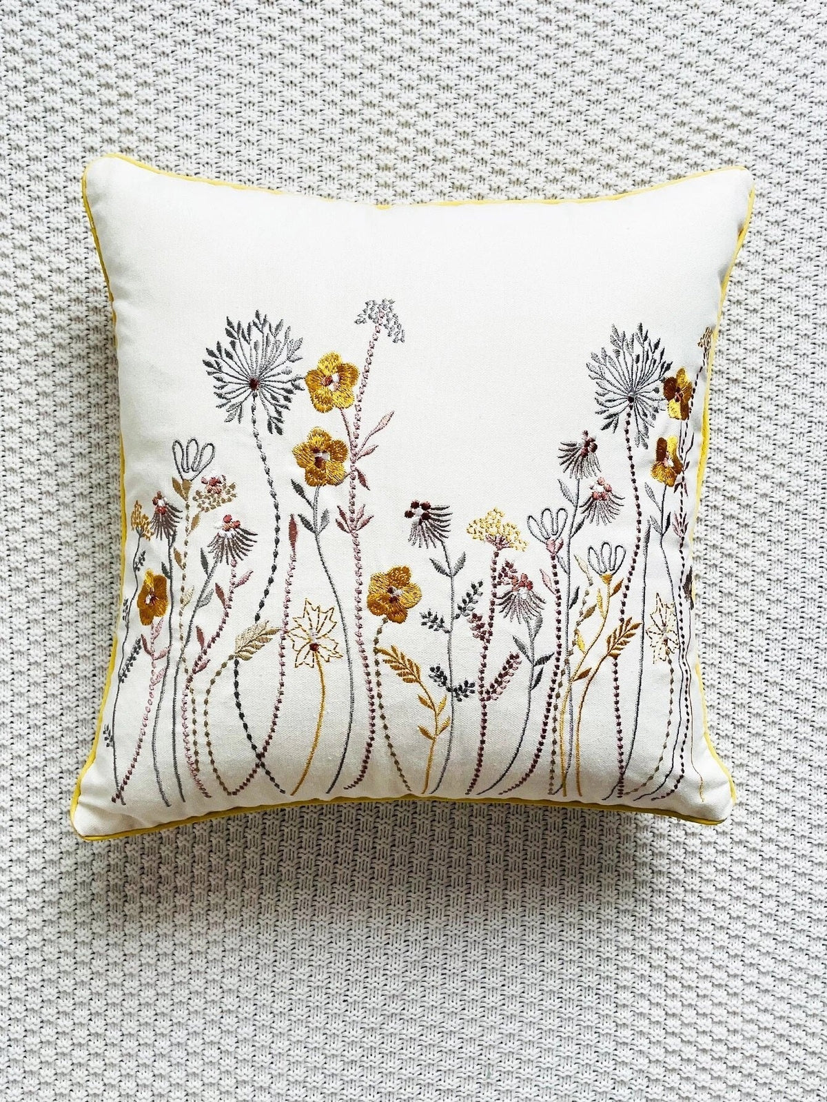 Isla Embroidered Cushion Cover - Notbrand