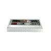 Bevelled Edge Mirror Strip Rectangle Tray - Silver - Notbrand