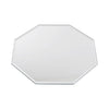 Set of 4 Octagon Mirror Glass Bevelled Plate - Silver - Notbrand