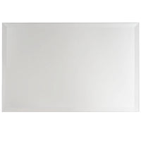 Set of 4 Rectangle Mirror Glass Plate - Silver - Notbrand