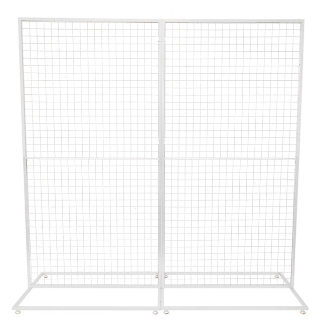 Metal Square Backdrop Standing Frame - Mesh White - Notbrand