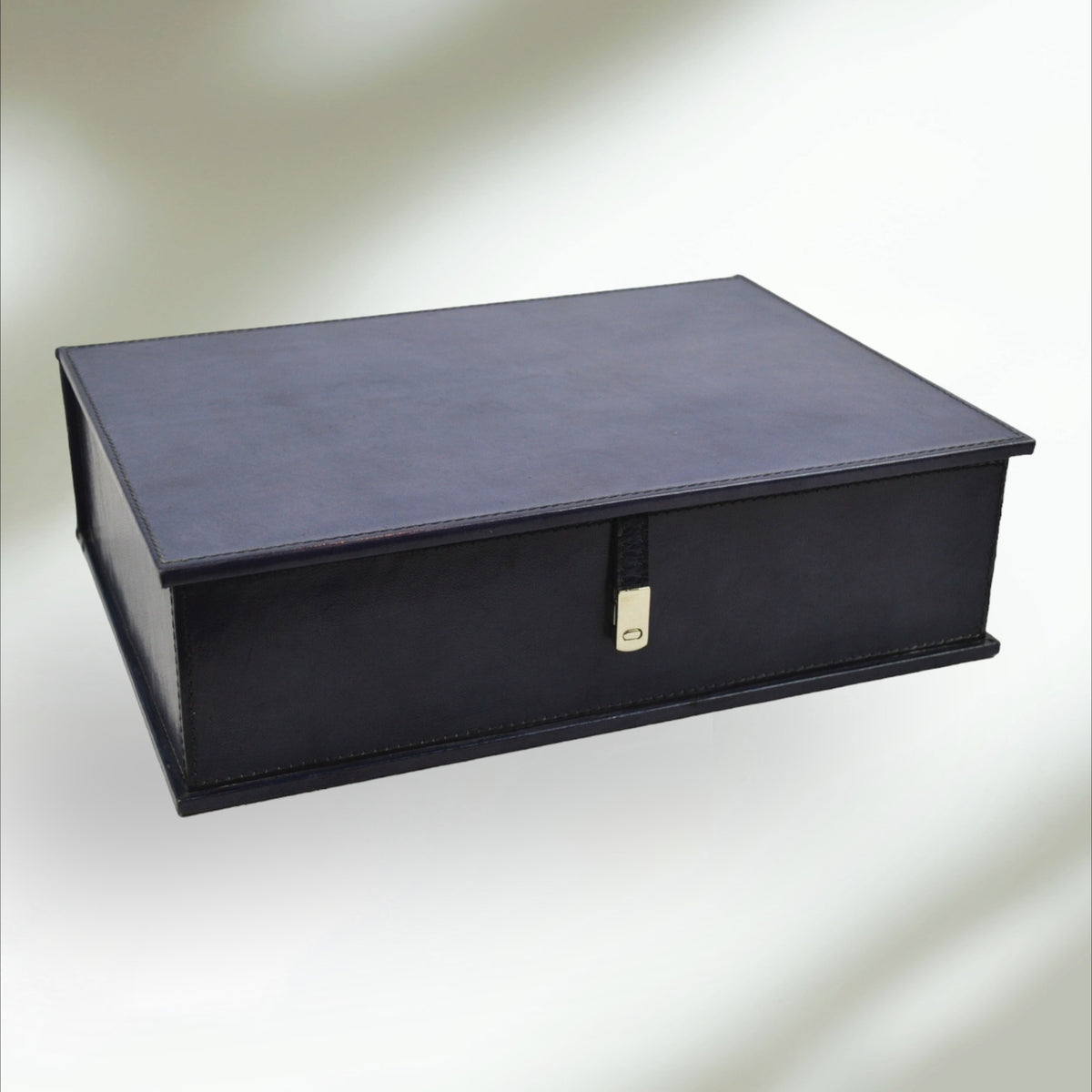 Pharom Blue Leather Document Box - Notbrand