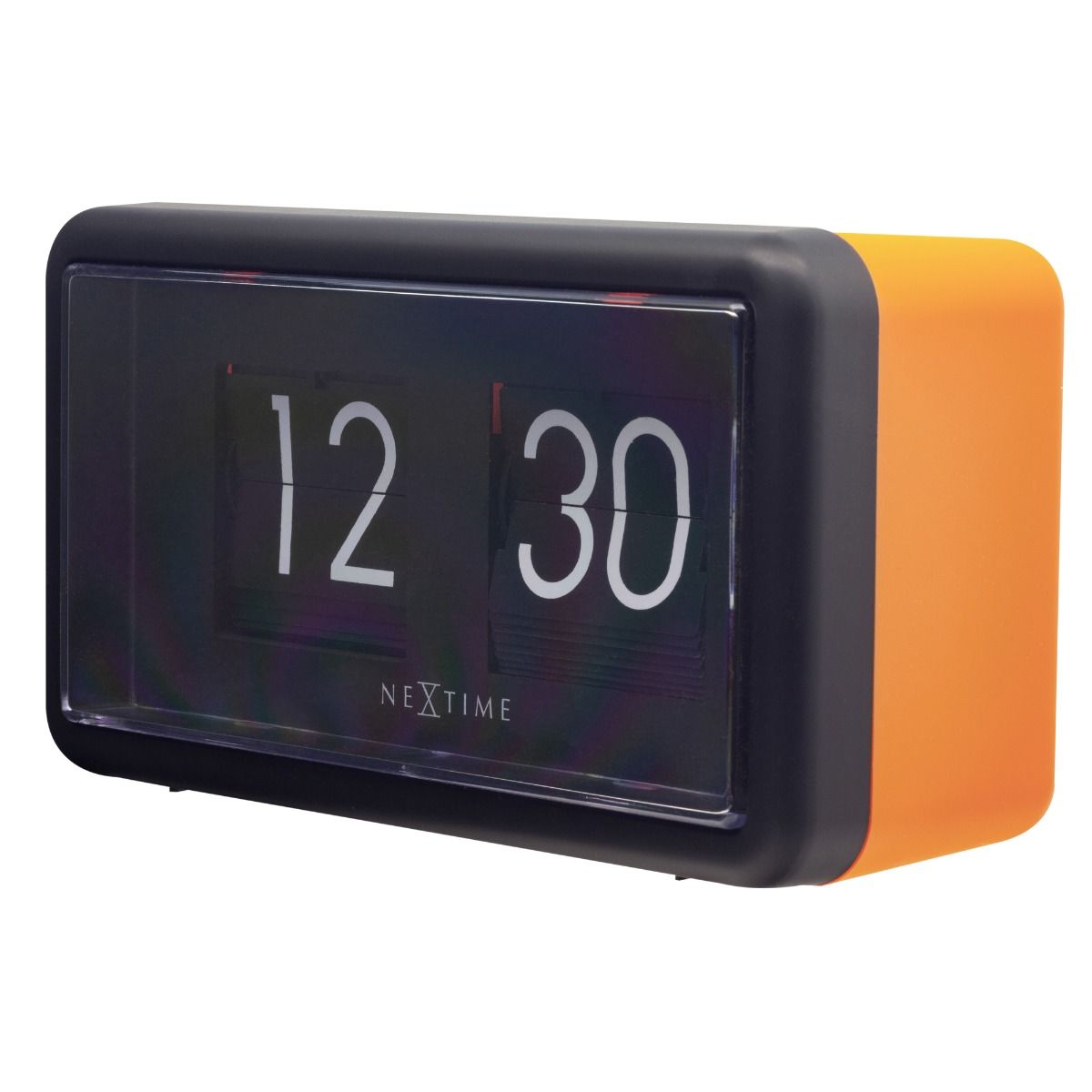 NeXtime Black & Orange Small Flip Clock - Notbrand