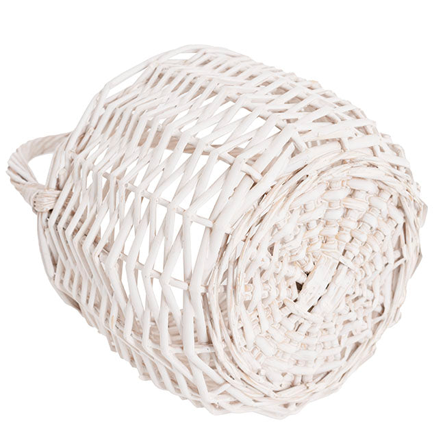 Set of 2 Willow Flower Girl Basket - Cream White - Notbrand