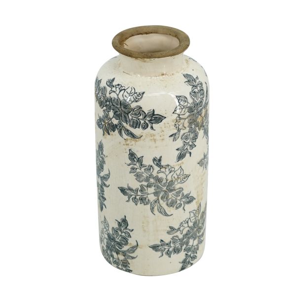 Set of 2 Botantical Ceramic Vase in Matte Glaze - Large - Notbrand