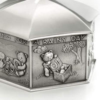Royal Selangor Teddy Bear Rainy Day Coin Box - Pewter - Notbrand