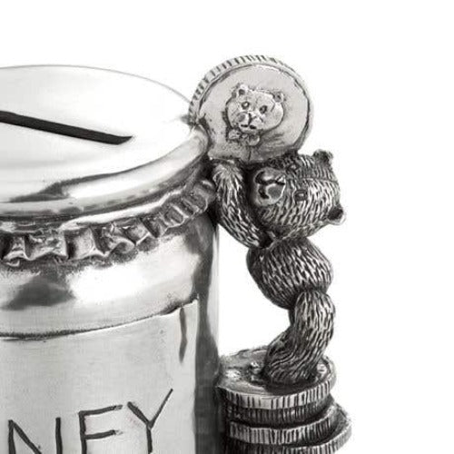 Royal Selangor Teddy Bears Money Jar Coin Box - Pewter - Notbrand
