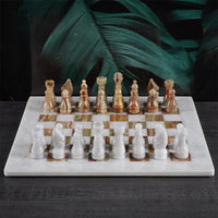 Heirlooms Premium Quality Chess Set with Storage Box in White & Green - 38cm - Notbrand