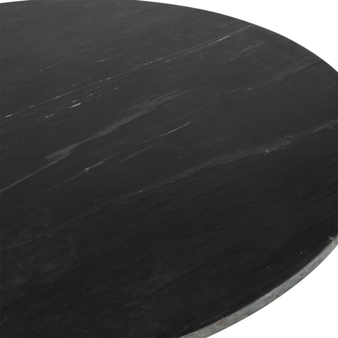 Vault Marble Dining Table - Charcoal & Black - Notbrand