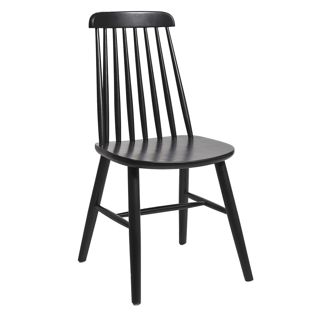 Set of 2 Vault Spindle Dining Chair - Black - Notbrand