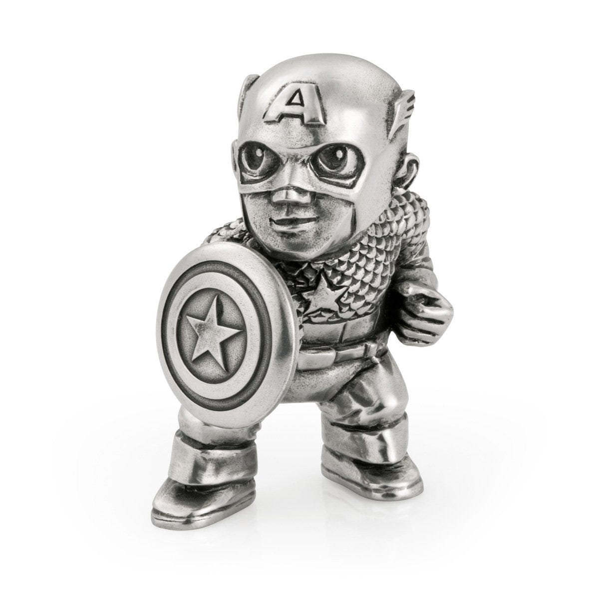 Royal Selangor Marvel Captain America Mini Figurine - Pewter - Notbrand