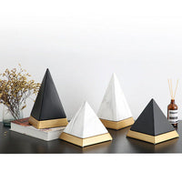 Ceramic Pyramid Ornament in White - Large - Notbrand