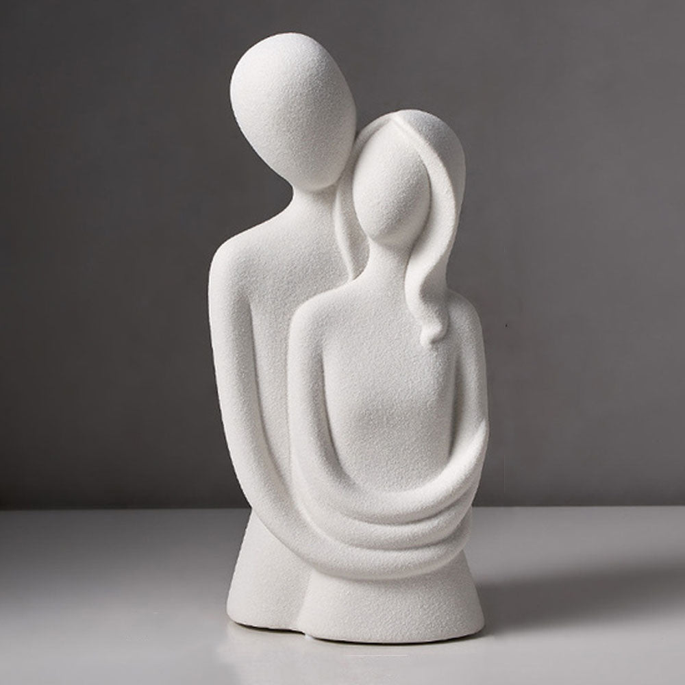 Abstract Ceramic Couple Statue Sculpture - Notbrand