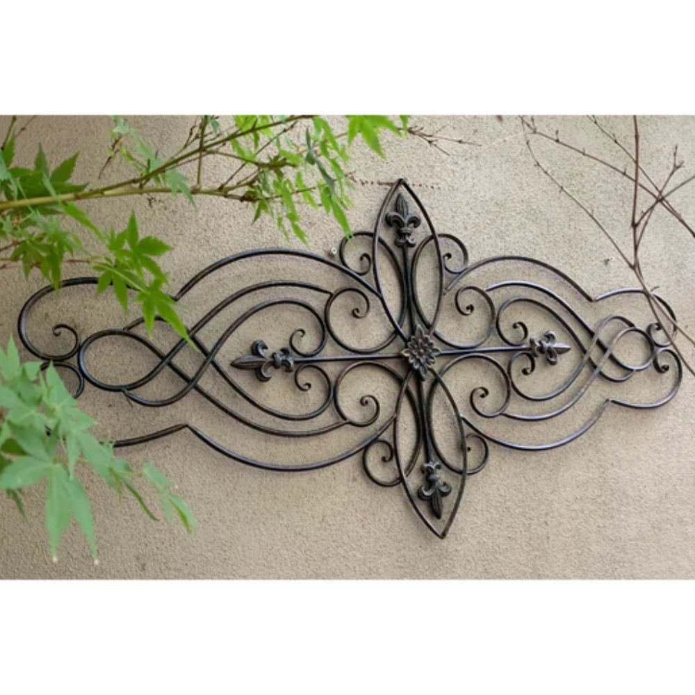 Abstract Metal Decorative Wall Art - Antique Blue and Brown - NotBrand