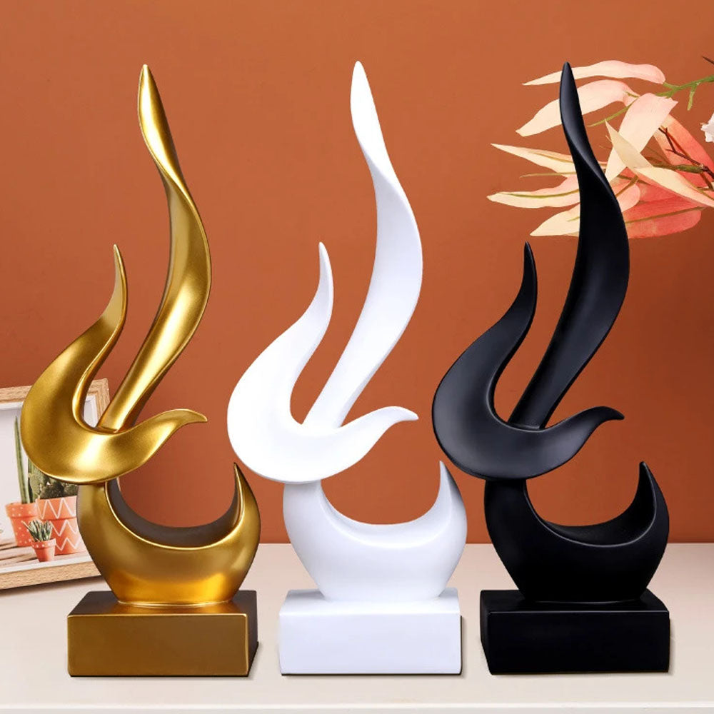 Abstract Resin Flame Bird Sculpture Ornament - Notbrand