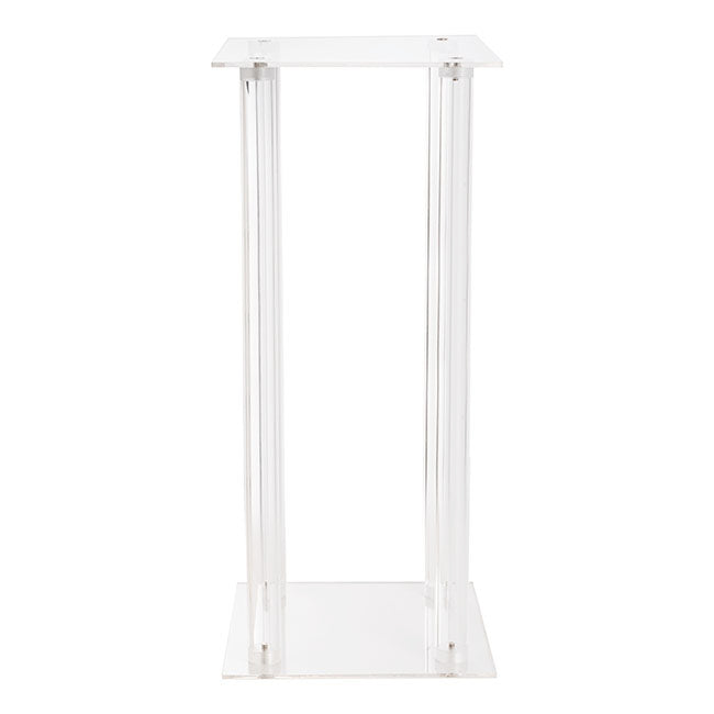Acrylic Square Flower Stand Centrepiece - Clear - Notbrand
