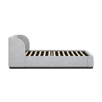 Afisi Bed Frame in Pepper Boucle - Queen - NotBrand