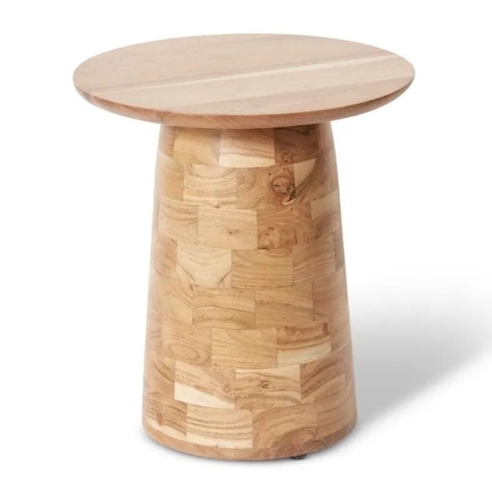 Albert Acacia Wood Side Table - Natural - Notbrand