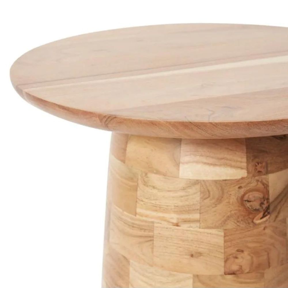 Albert Acacia Wood Side Table - Natural - Notbrand