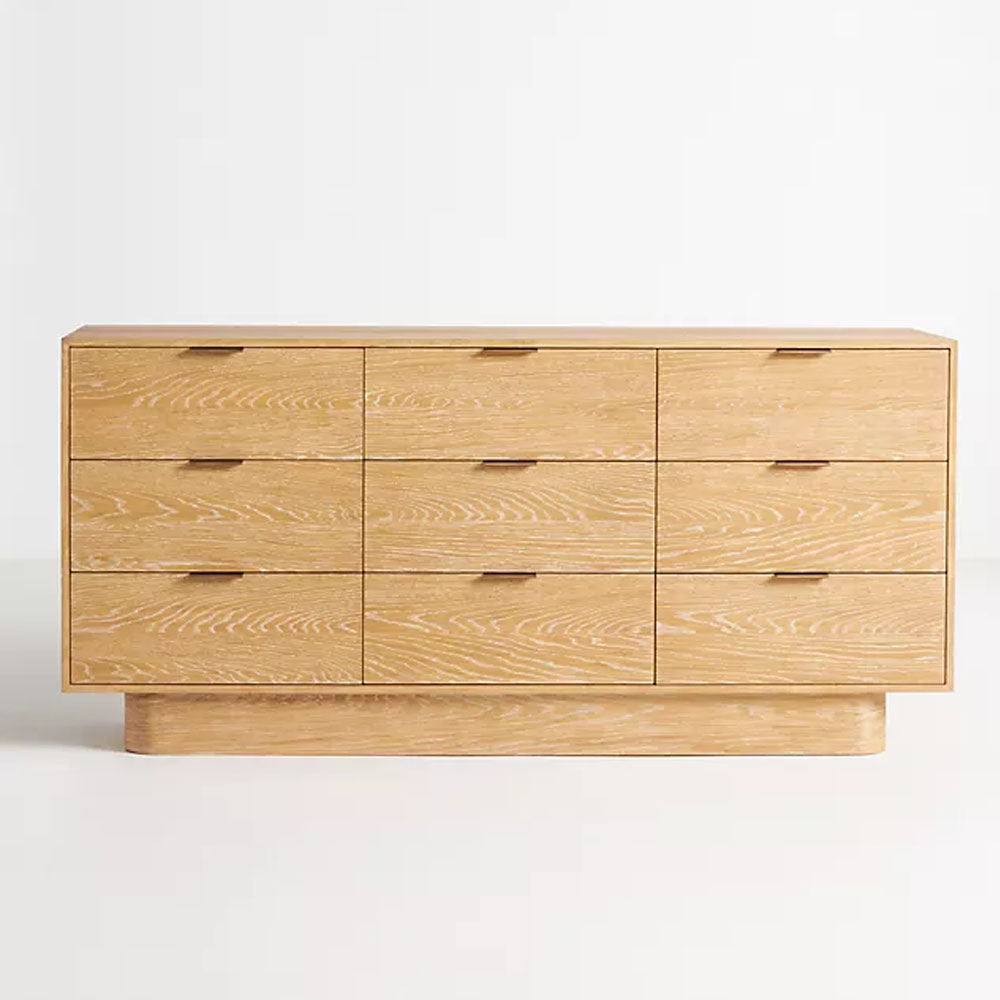 Alena Wooden Nine-Drawer Dresser - Natural - Notbrand