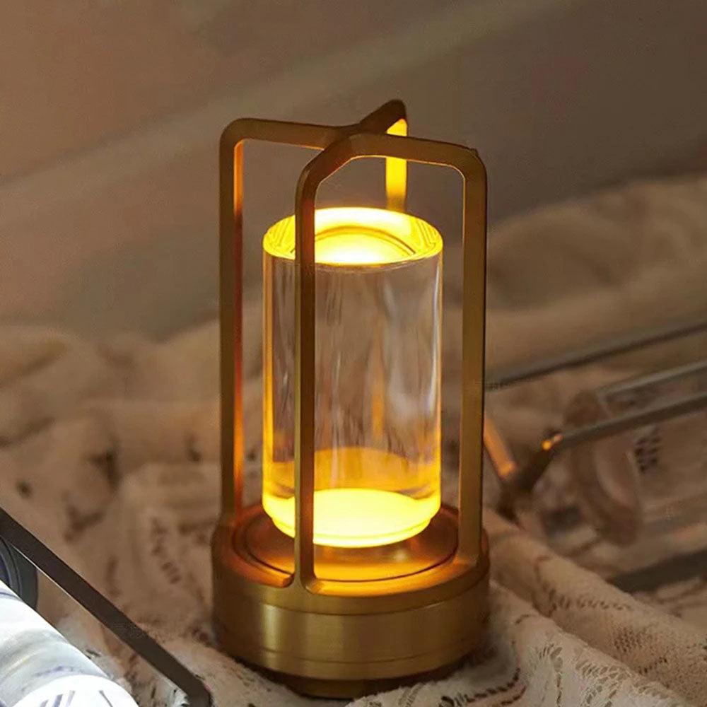 Aluminum Frame Rechargeable LED Crystal Table Lamp - Range - Notbrand