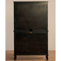 Zaviar 2 Door Bar Cabinet With Exterior Shelf - Black - Notbrand
