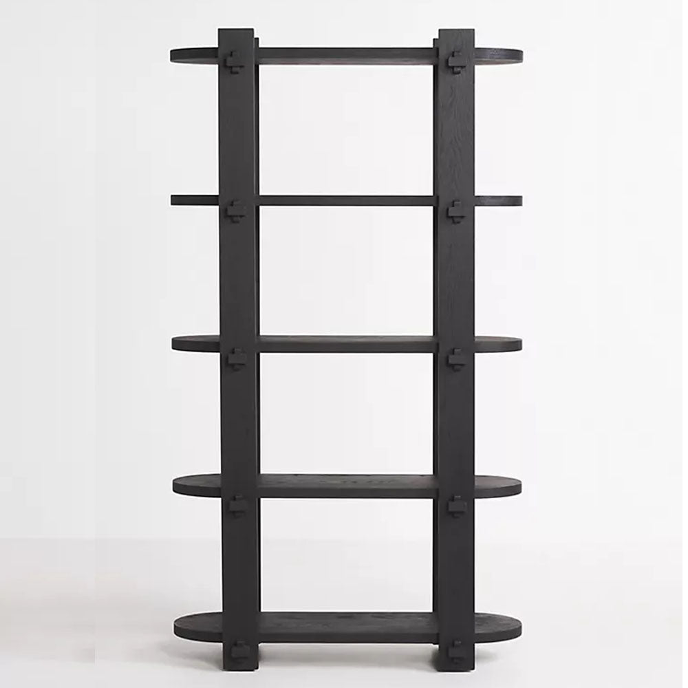 Zaviar Petite Henderson Wooden Bookshelf - Black - Notbrand