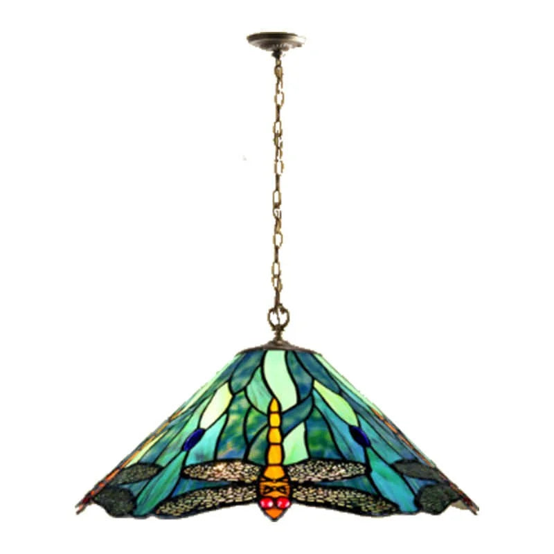 Annika Dragonfly Tiffany Style Pendant Lamp - Multi - Notbrand